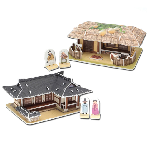 모또  한국의 전통가옥 기와집 초가집 입체퍼즐 만들기