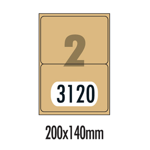 [폼텍] 크라프트라벨 LK-3120(10매/2칸/200x140mm)