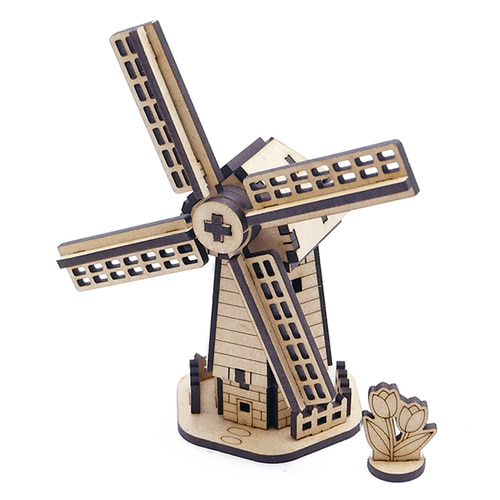 모또 나무 세계 랜드마크 네덜란드 풍차 입체퍼즐 만들기