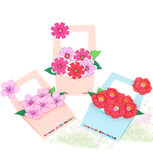 [ARTSAM] 러블리 종이꽃 바구니카드