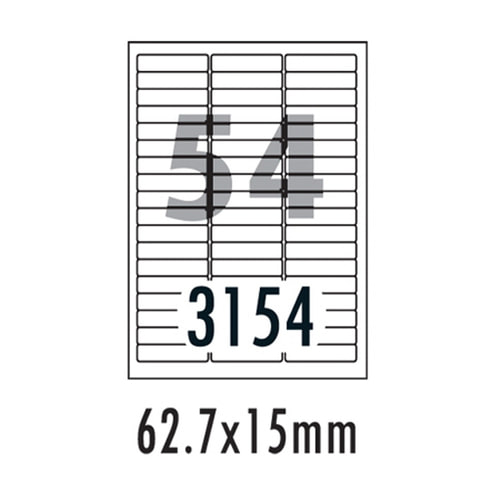 [폼텍] 분류표기용라벨 LQ-3154(20매/54칸/62.7x15mm)