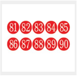 그린 안내표지판 표지판 GS-1458 표지판,안내표지판,아크릴표지판 (지름 35mm 적색 (81 ~ 90))