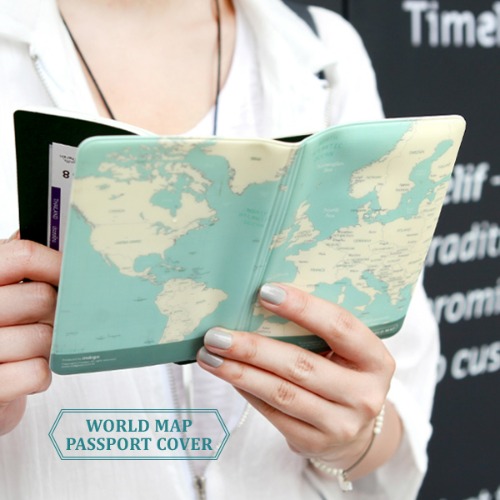 월드맵 여권커버