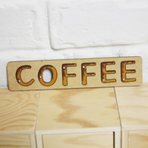 [아기자기우드] COFFEE (커피) -B34-0022