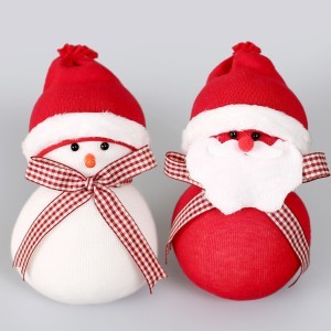 [펠트친구] 크리스마스 양말인형-산타와 눈사람