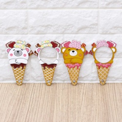 [아기자기우드] 곰아이스크림 손거울 -B23-0046