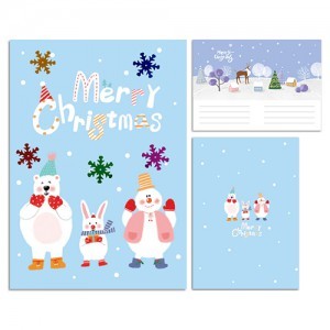 [만들기]크리스마스 눈사람 친구카드 만들기