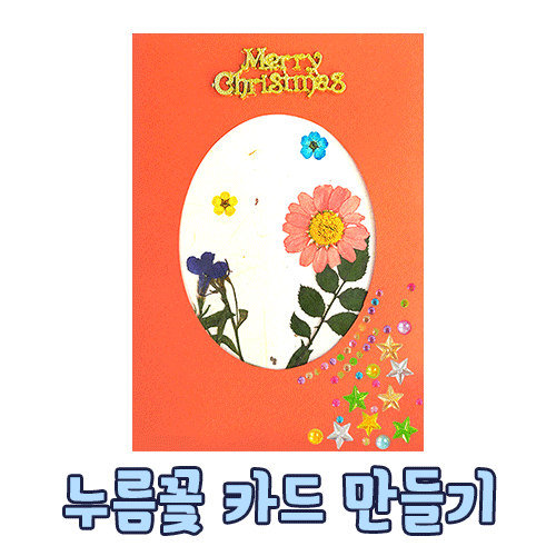 [오렌지몰] 크리스마스카드 누름꽃 카드만들기 02