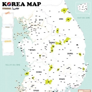 만들기공예 더펀즈 나의 한국지도
