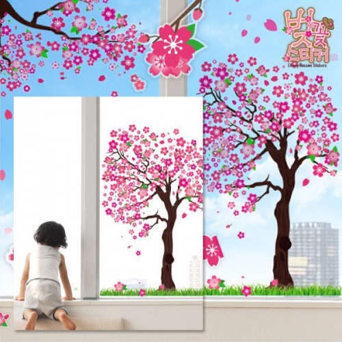 신우 벚꽃 투명스티커 데코키트 홈스쿨링 집콕 미술놀이