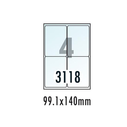 [폼텍]레이저용 방수라벨 PP-3118 10매 4칸