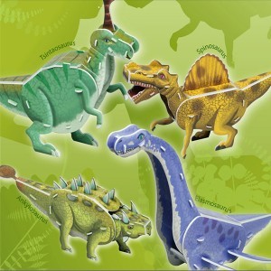 D-크래커플러스 3D입체퍼즐-공룡시리즈2 (스피노사우루스,안킬로사우루스,엘라스모사우루스,친타오사우루스)