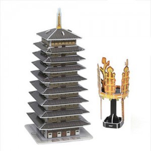 [3D입체퍼즐] 선덕여왕의 황룡사 구층목탑과 신라금관 / 우드락