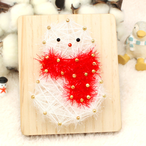 스트링액자(소) 만들기 크리스마스 눈사람
