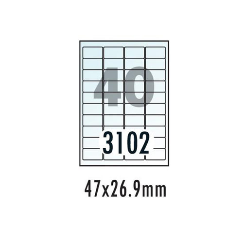 [폼텍]레이저용 방수라벨 PP-3102 10매 40칸