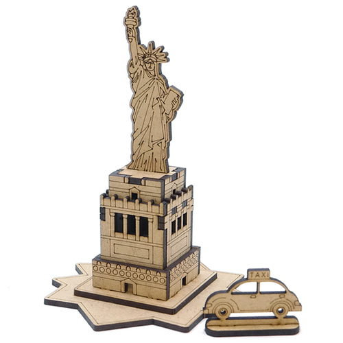모또 나무 미국의 랜드마크 자유의여신상 입체퍼즐 만들기