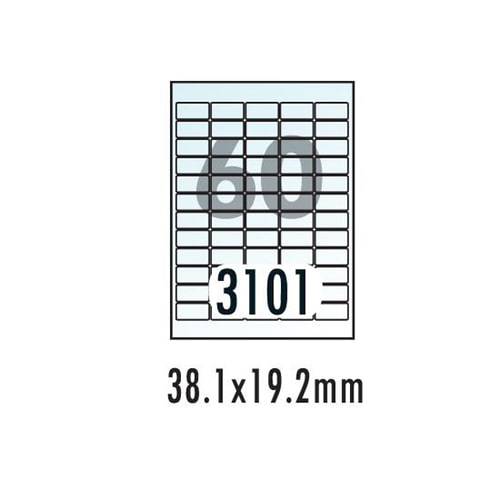 [폼텍]레이저용 방수라벨 PP-3101 10매 60칸
