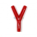 Y자관(분배기)(빨강 PVC)