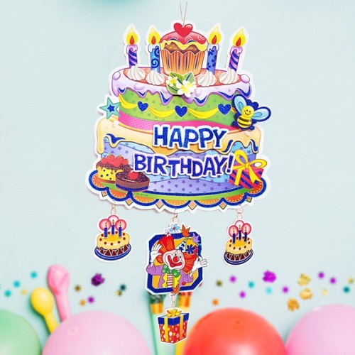 [탑키드] 생일 케익 가랜드 파랑