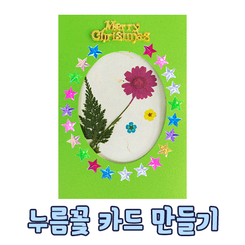 [오렌지몰] 크리스마스카드 누름꽃 카드만들기 01