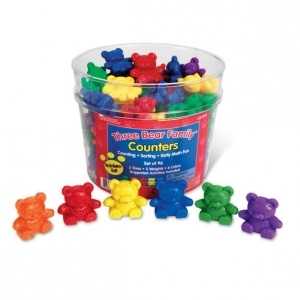 [러닝리소스] EDU 0744 곰세마리수세기교구 Three Bea rFamily ?Counters: Rainbow Set