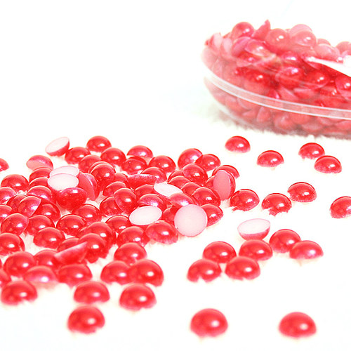 ts18063 반진주비즈 (빨강) 약120개(30g)