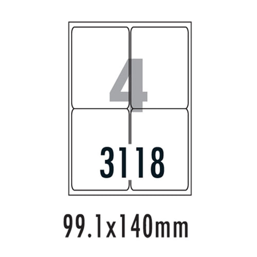 [폼텍] 물류관리용라벨 LQ-3118(20매/4칸/99.1x140mm)