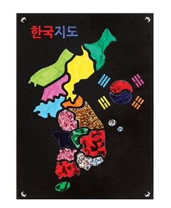 [유니아트] 포일아트 한국지도