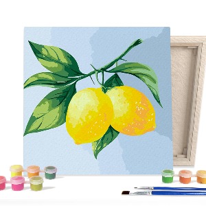 DIY캔버스형 그림그리기 25x25cm 레몬