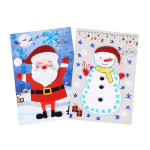 [펠트친구] 잇츠 크리스마스 스티커 카드만들기(산타,눈사람 세트)