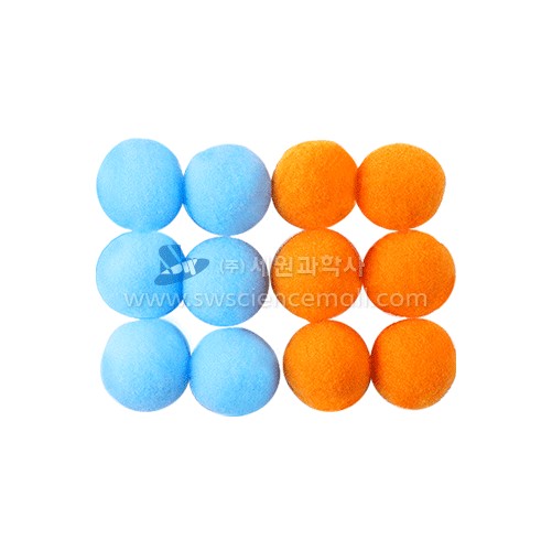 세원과학사 하늘색 공 주황색 공(6개씩)