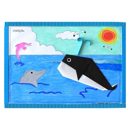 감성쫑이 색칠공부 물뿜는 고래 (10개)
