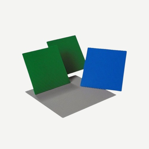 레고에듀케이션 9286 시스템 조립판 L 4장 회색 녹색 파랑 배경판